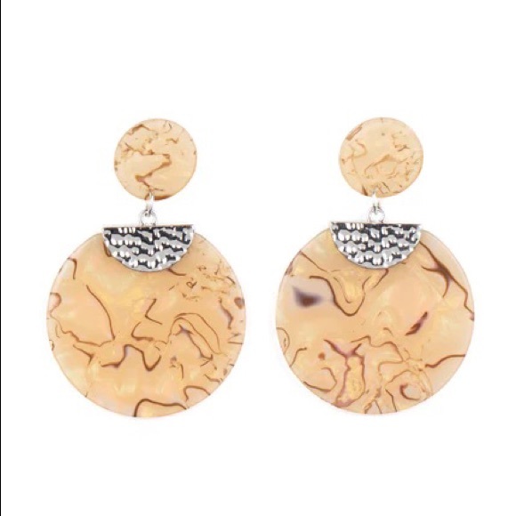 Brown acrylic earrings